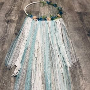 Fairy moon dreamcatcher with Quartz crystal